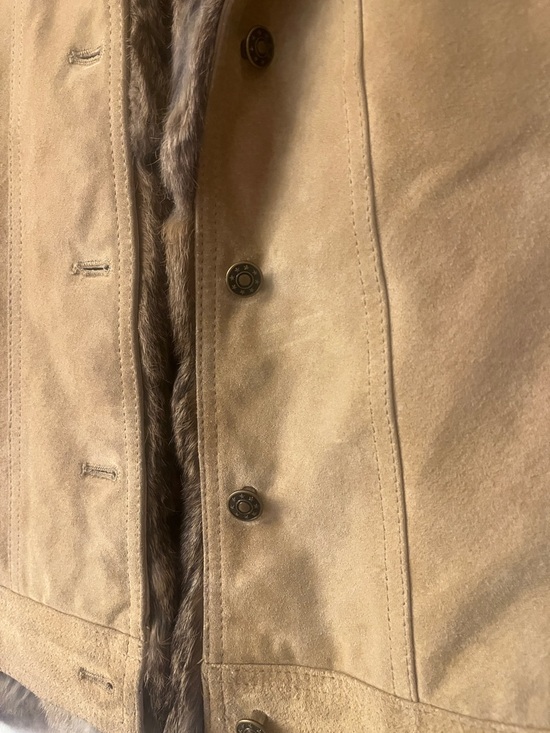 Wilsons Leather Suede Shearling Jacket - Brown - Picture 4 of 5